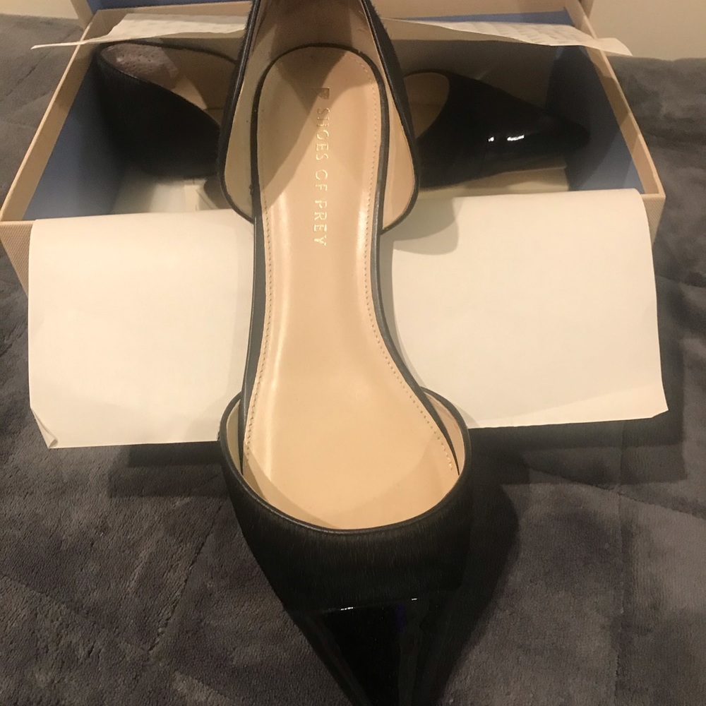 Shoes of Prey , Black , calf-hair flats, d’orsay, FREE SHIPPING!